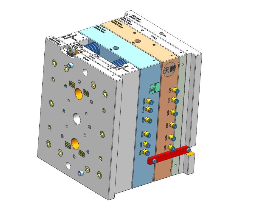 全3D設計電池盒冷流道小水口注塑模具