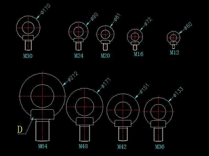 模具用吊環大小